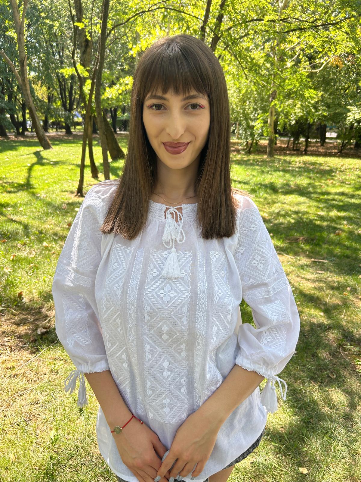 Ie tradițională femei TM1395 *magie albă* - XXL