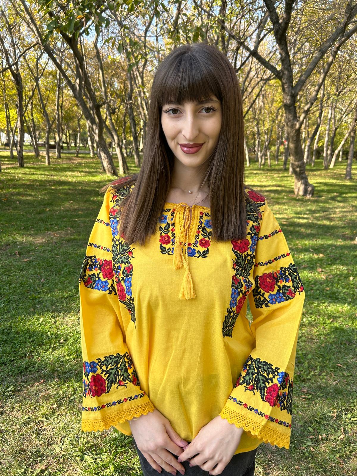 Ie tradițională femei TM1505 *pânză galbenă* - XXL