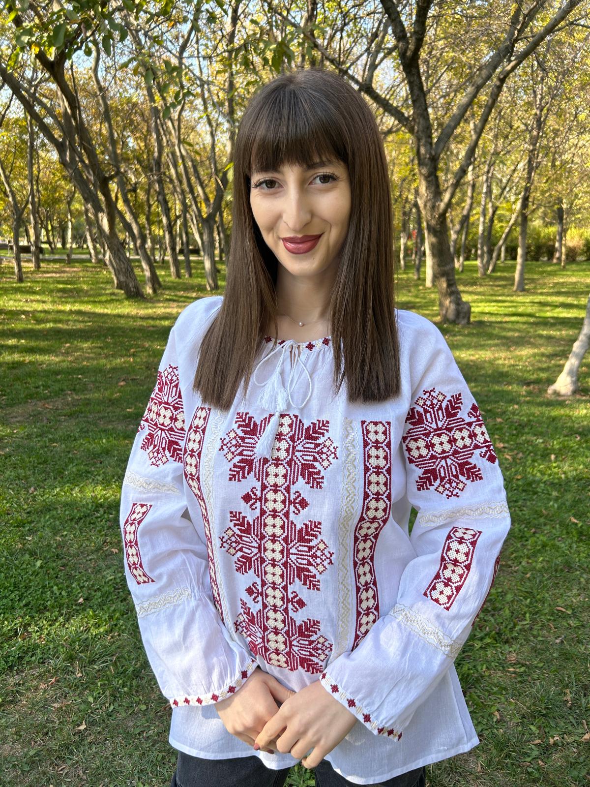 Ie tradițională femei TM1516 - motive geometrice - - XXL