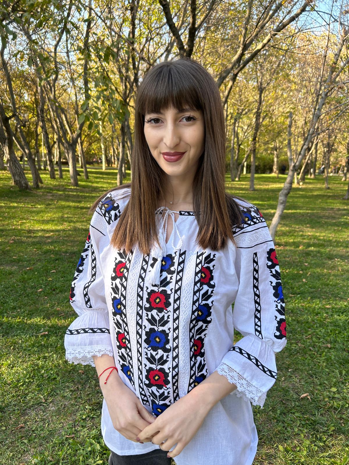 Ie tradițională femei TM1544 - motive florale - - XL