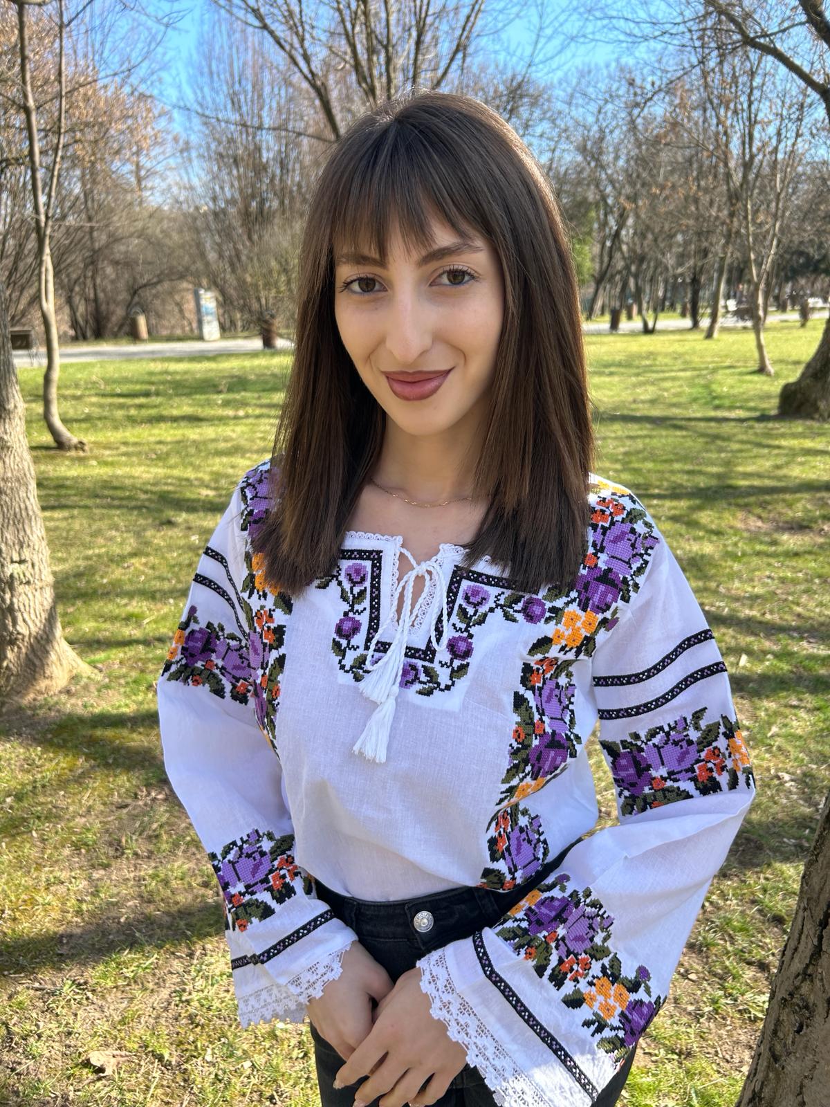 Ie tradițională femei TM160 *nuanțe de mov* - S