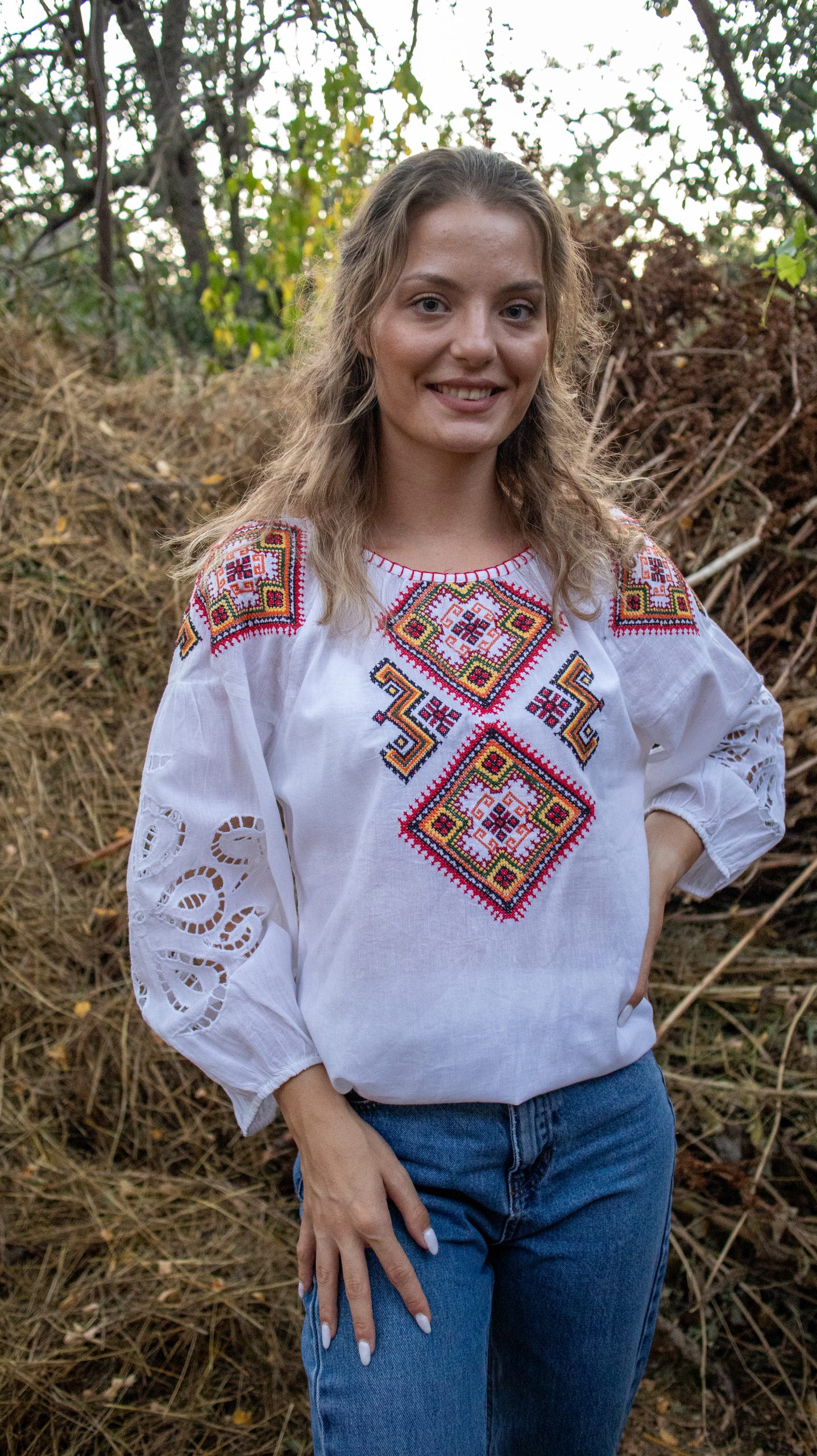 Ie tradițională femei TM1965 *motive geometrice* - 3XL