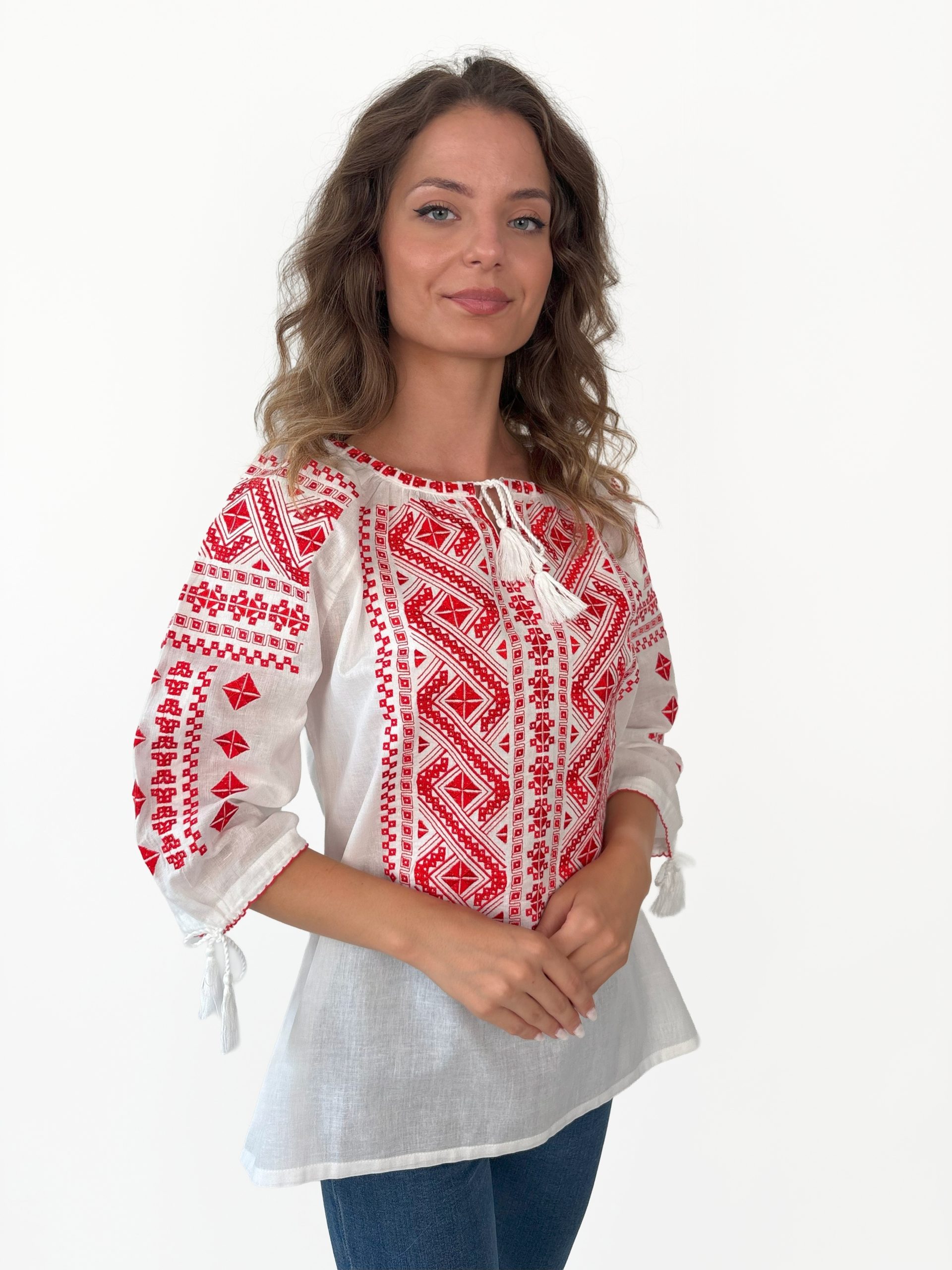 Ie tradițională femei TM2001 *motive geometrice* - 3XL