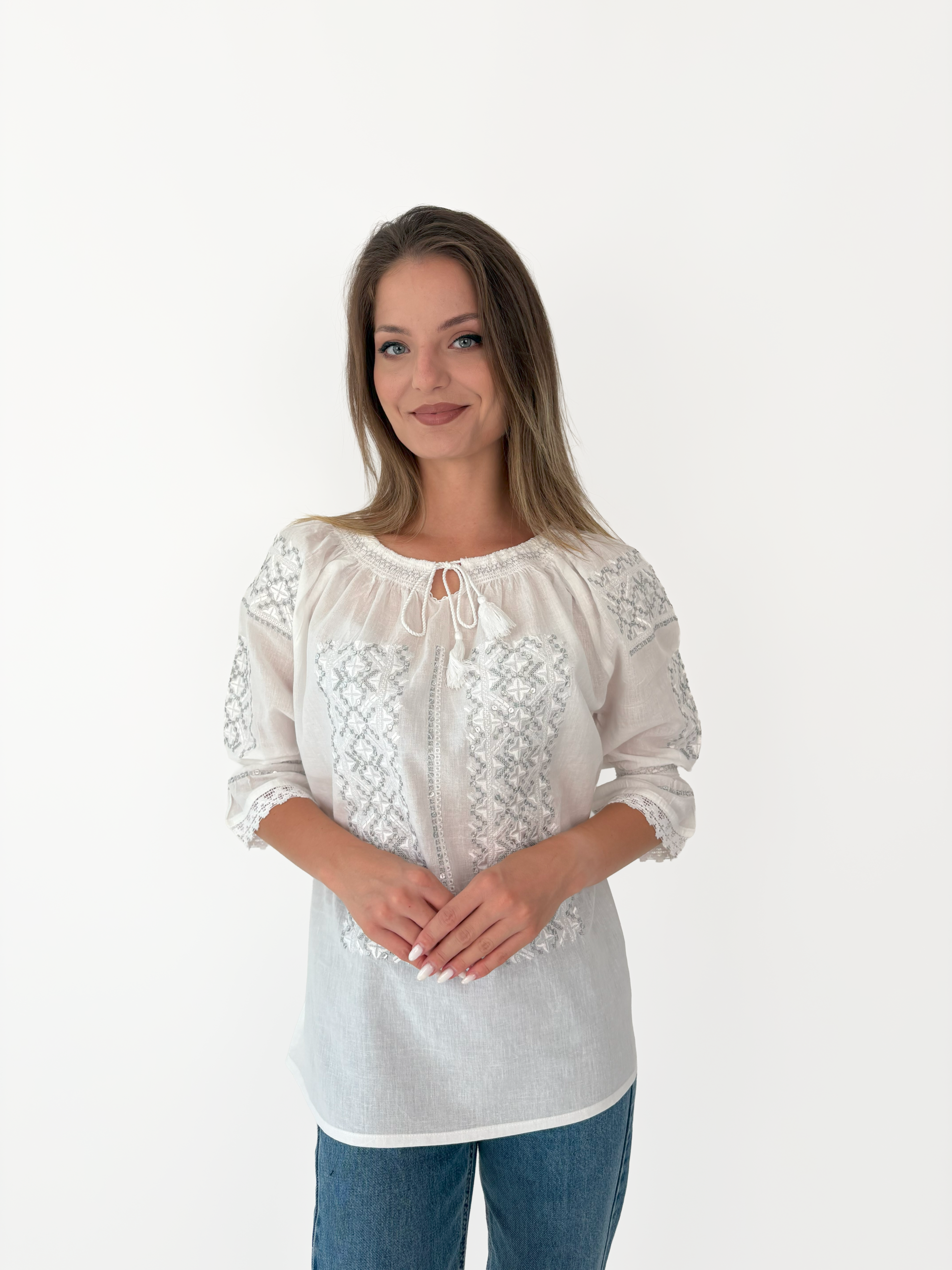 Ie tradițională femei TM2017 *magie alba* - XL