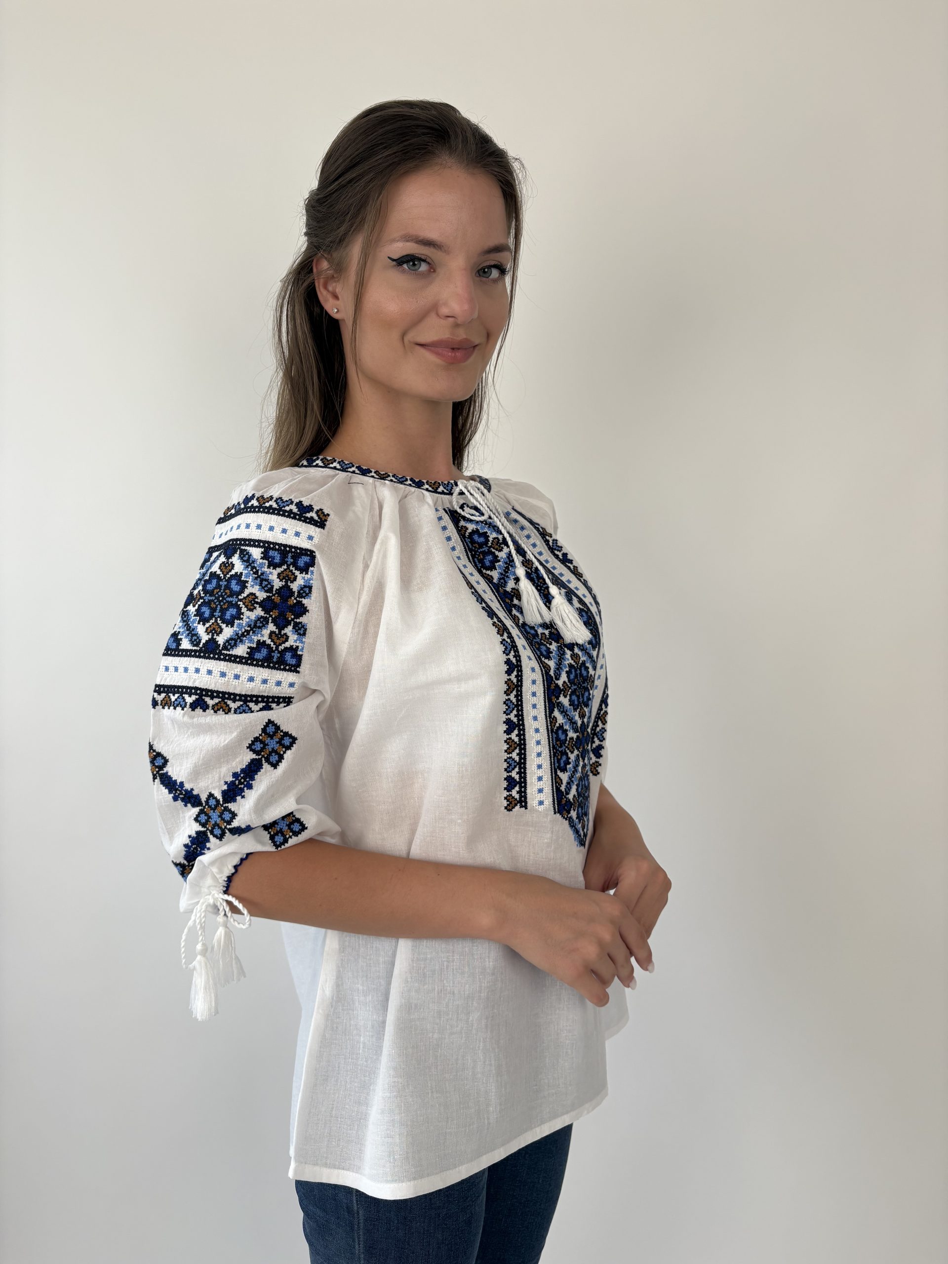 Ie tradițională femei TM2028 *nuanțe de albastru* - 3XL