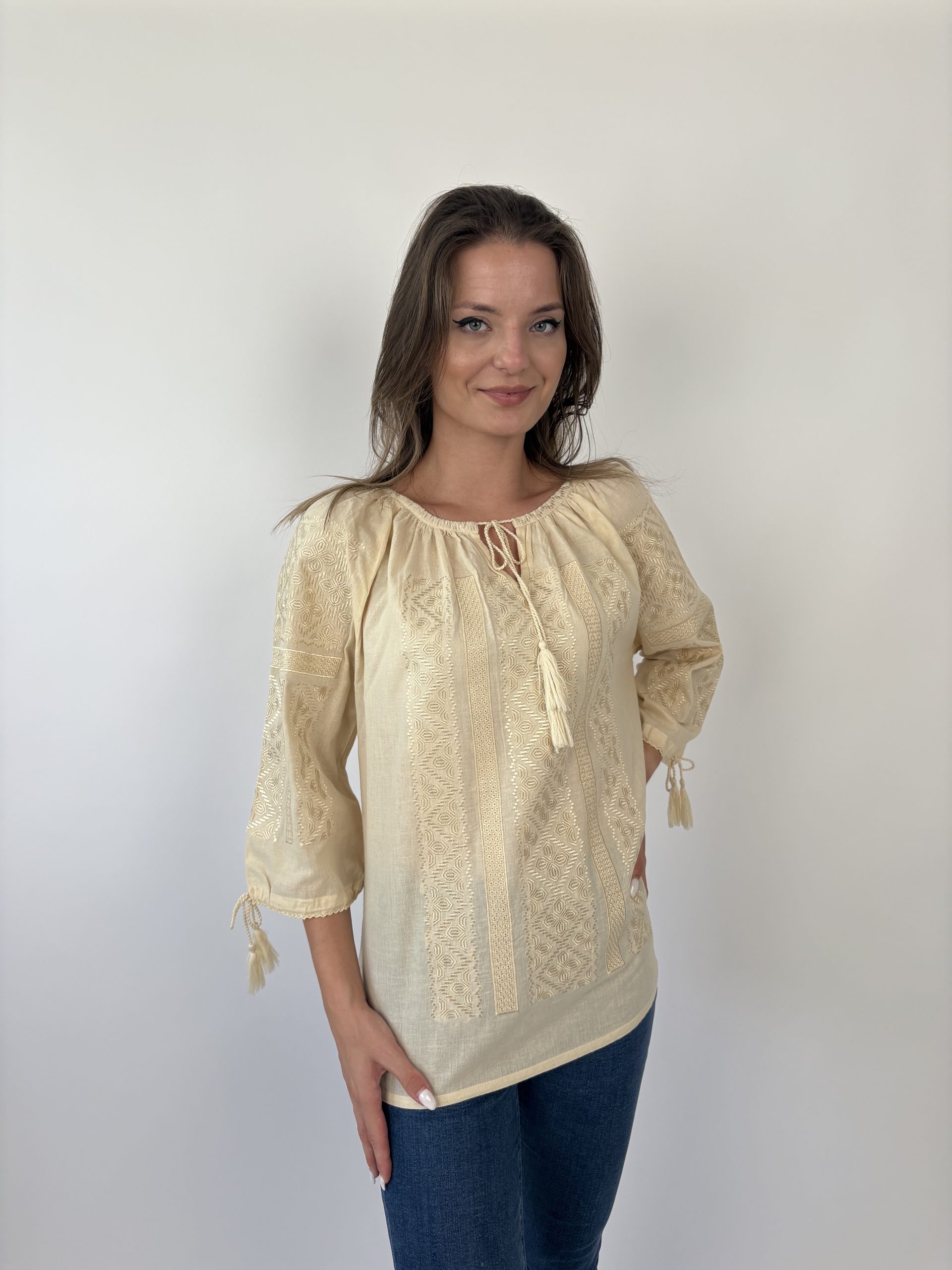 Ie tradițională femei TM2049 *nuanțe de bej* - 3XL