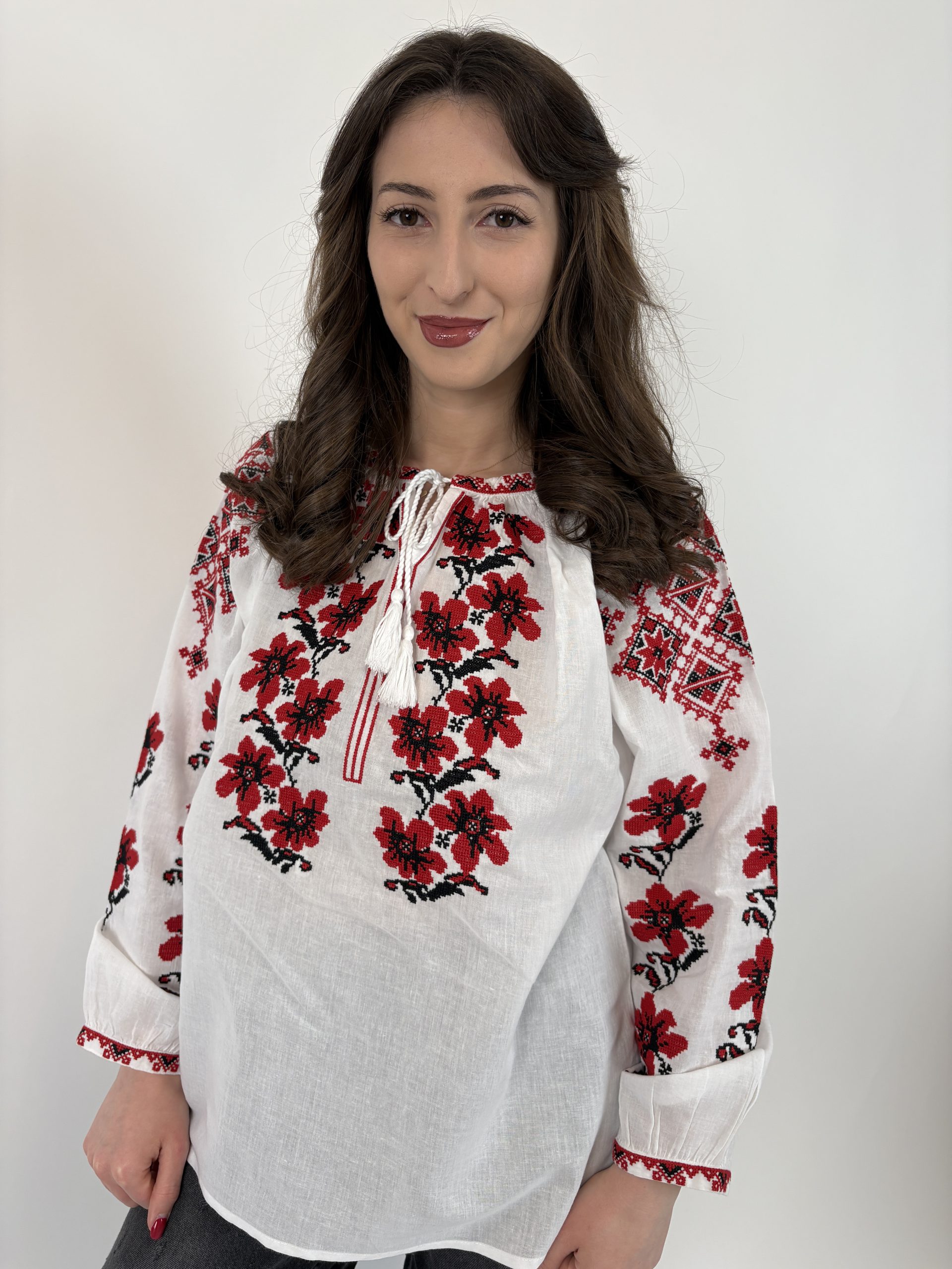 Ie tradițională femei TM2157 *broderie roșie* - XL