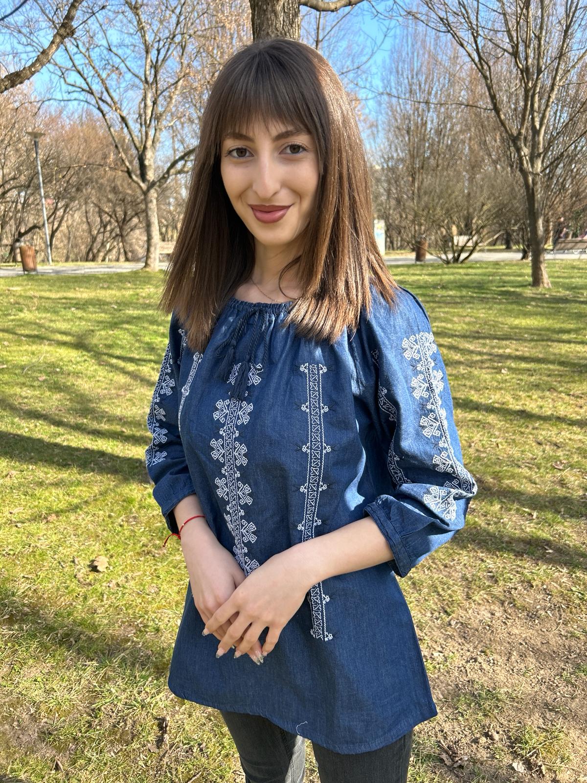 Ie tradițională femei TM322 * denim * - 3XL