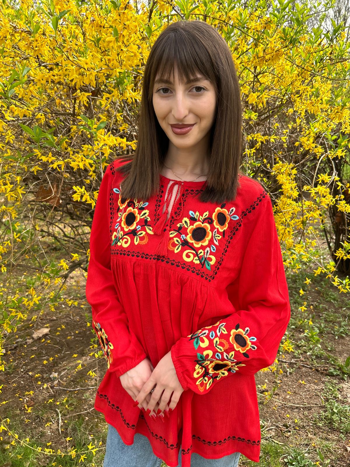 Ie tradițională femei TM976 *floarea-soarelui* - 3XL