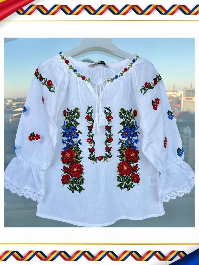Ie tradițională fete TM1705 *motive florale* - 16