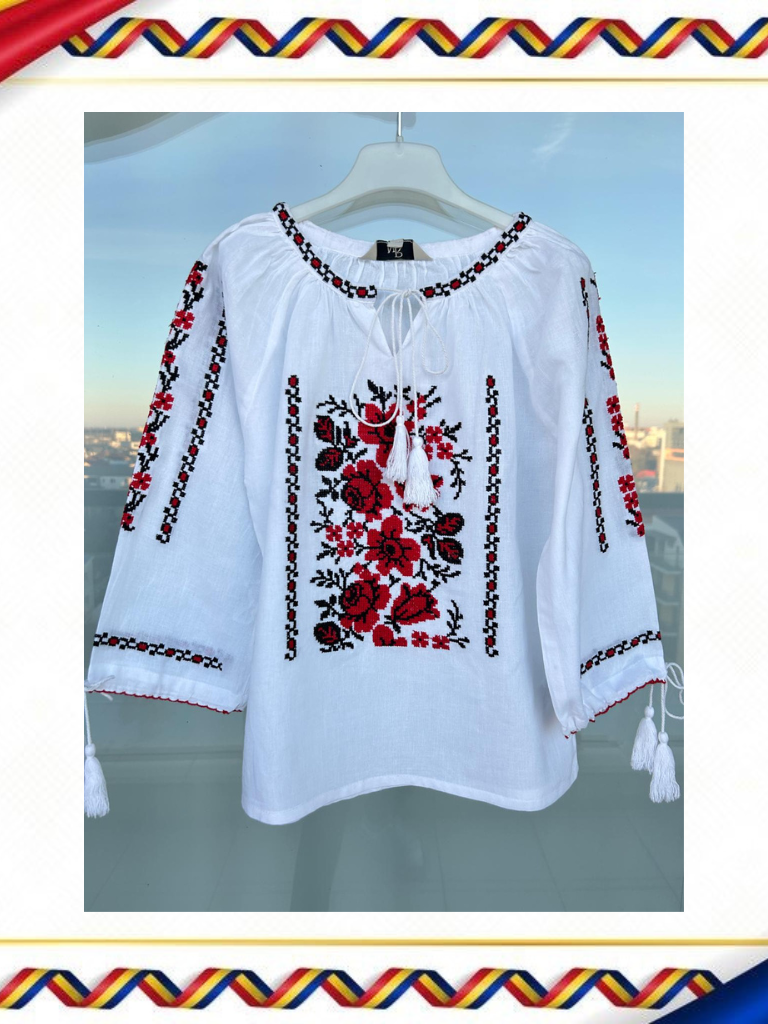 Ie tradițională fete TM1706 - motive florale - - 16