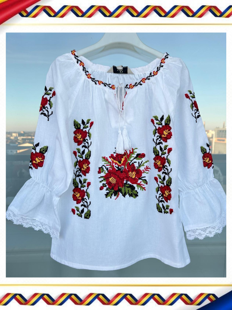 Ie tradițională fete TM1707 - motive florale - - 10