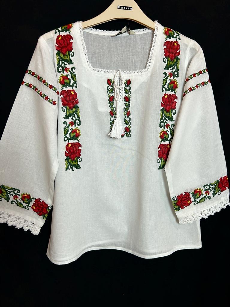 Ie tradițională fete TM649 - motive florale - - 6