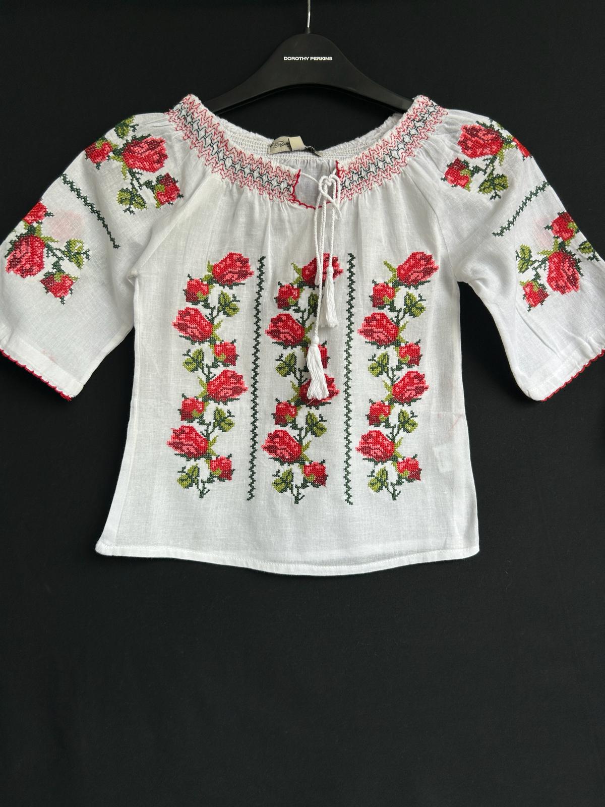 Ie tradițională fete TM665 *motive florale* - 6