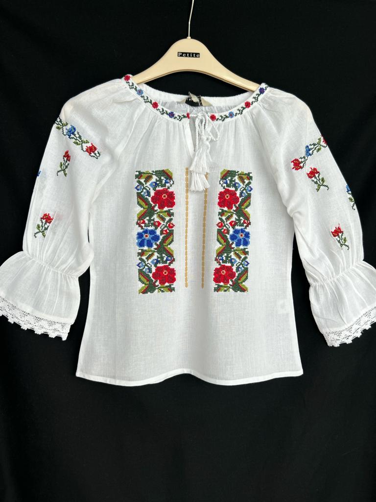 Ie tradițională fete TM675 - motive florale - - 4