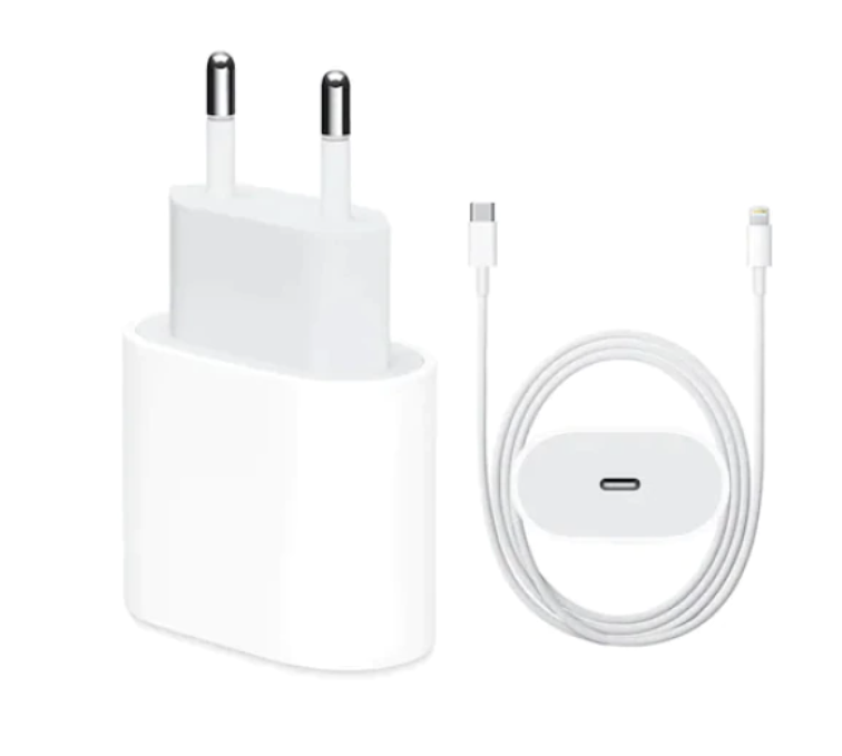Incarcator compatibil cu Apple Fast Charger USB-C 20W + Cablu USB-C Lightning A8358 N8-5