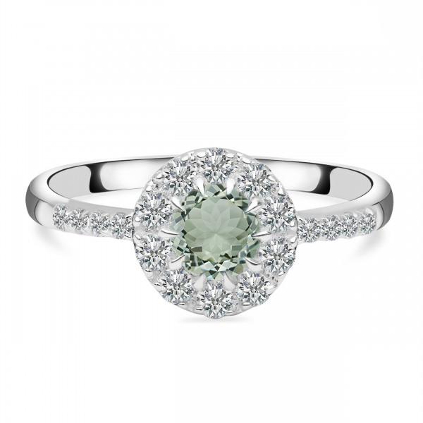 Inel argint 925 ametist verde | Daisy