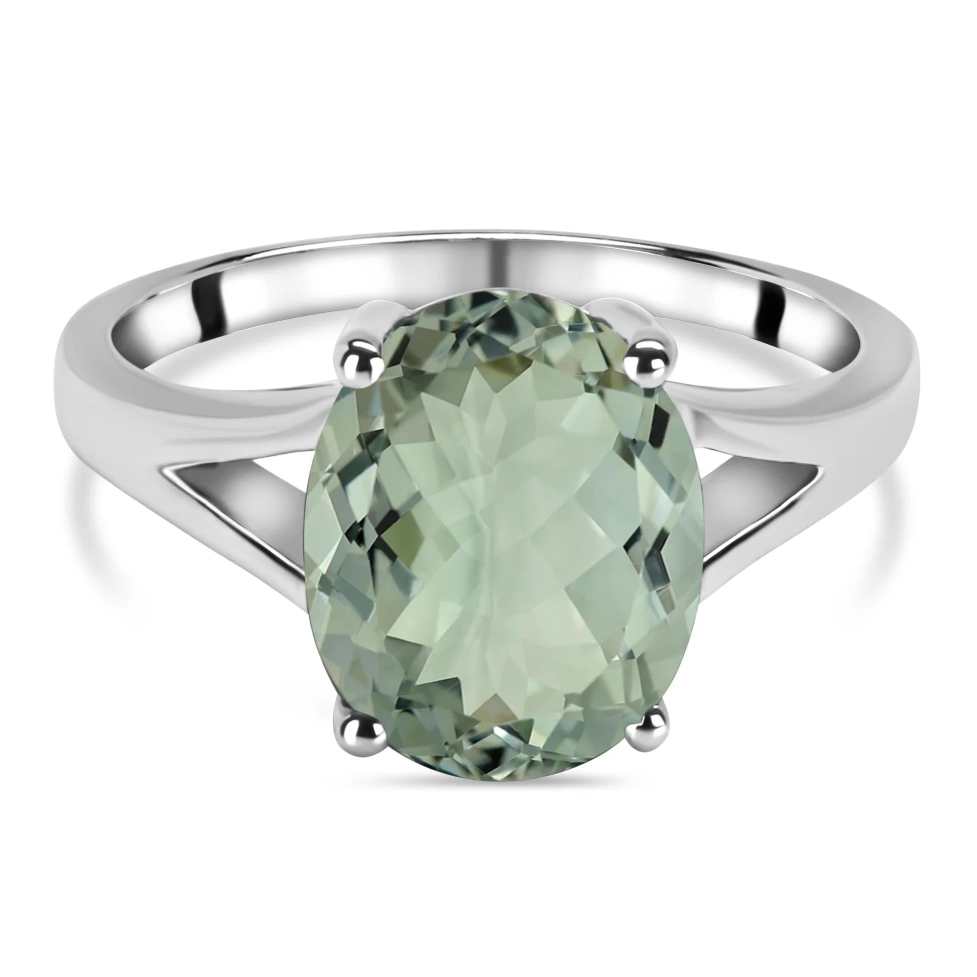 Inel argint 925 ametist verde | Round
