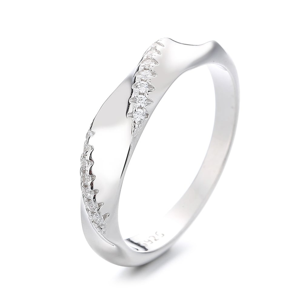 Inel argint 925, JW1343, model elegant, placat cu rodiu - poza 1