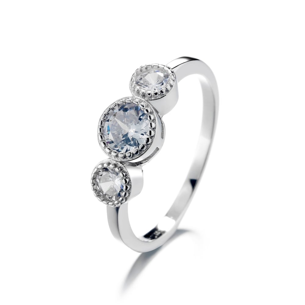Inel argint 925, JW1352, model elegant cu pietre, placat cu rodiu - poza 1