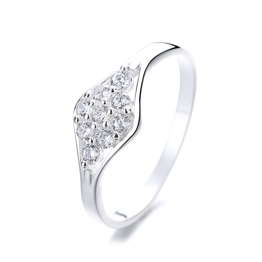 Inel argint 925, JW1378, model elegant cu pietre, placat cu rodiu - poza 1