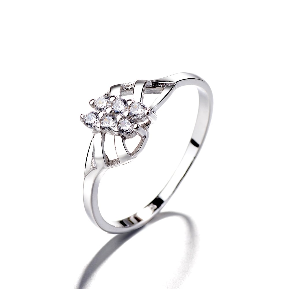 Inel argint 925, JW1379, model elegant cu pietre, placat cu rodiu - poza 1