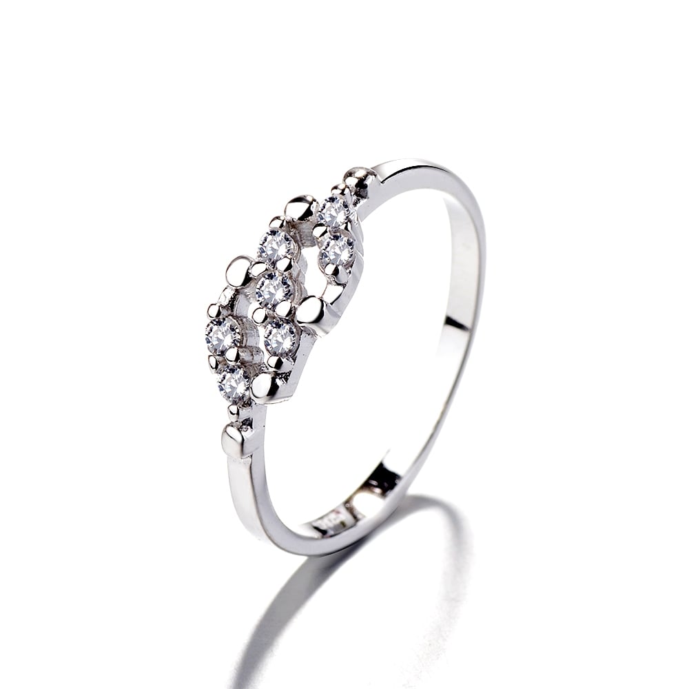 Inel argint 925, JW1381, model elegant cu pietre, placat cu rodiu - poza 1