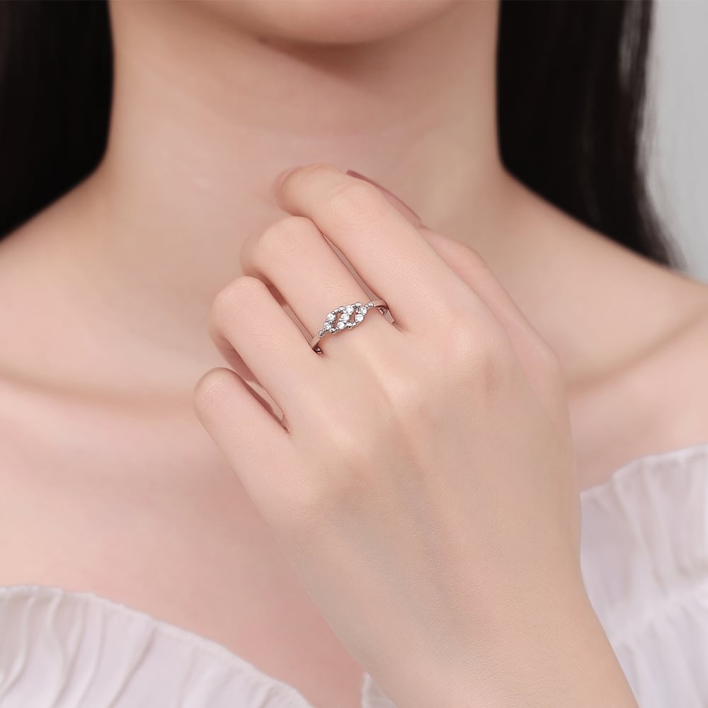 Inel argint 925, JW1381, model elegant cu pietre, placat cu rodiu - poza 2