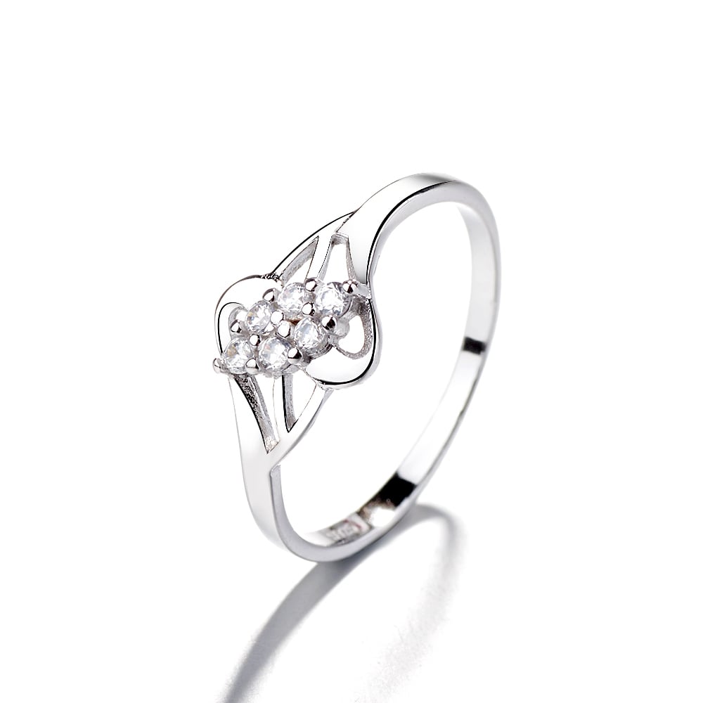 Inel argint 925, JW1386, model elegant cu pietre, placat cu rodiu - poza 1