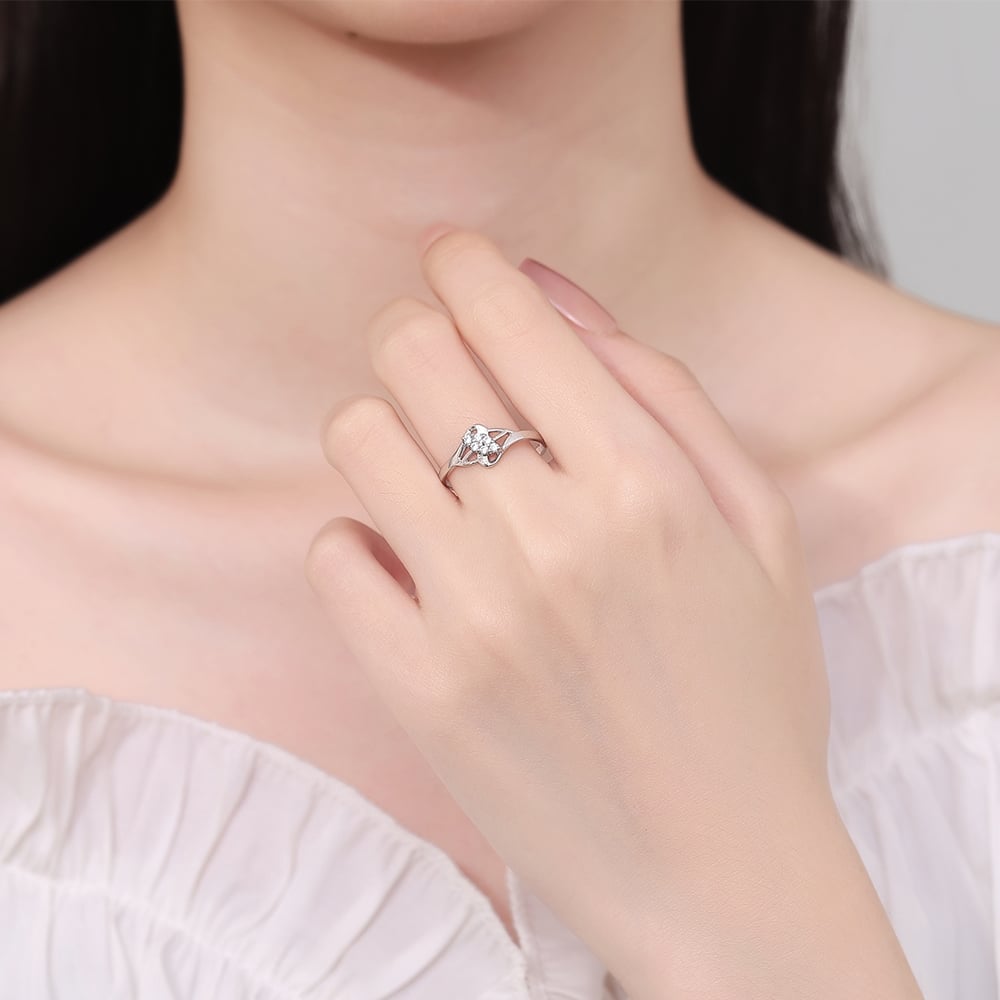 Inel argint 925, JW1386, model elegant cu pietre, placat cu rodiu - poza 2