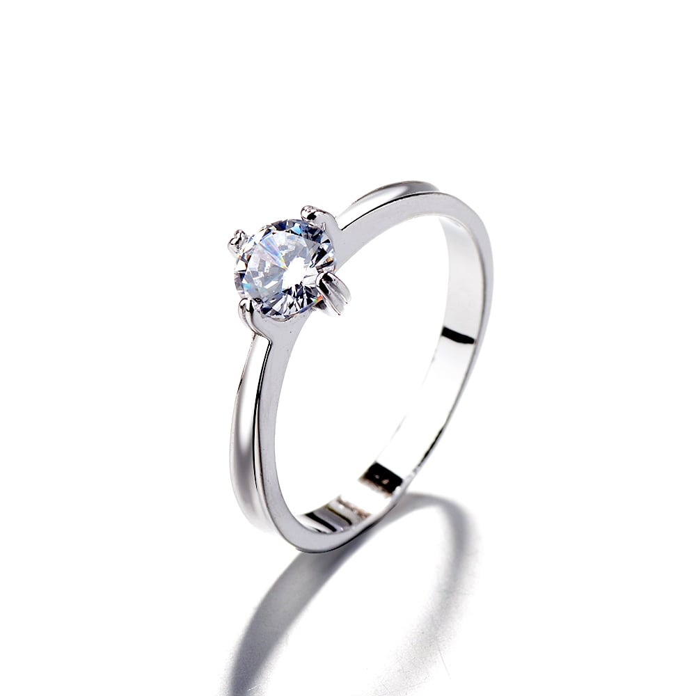 Inel argint 925, JW1388, model elegant cu piatra, placat cu rodiu - poza 1