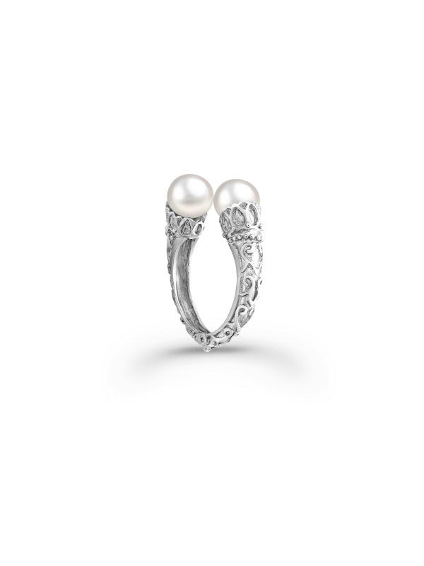 Inel Argint cu Perle – Coral