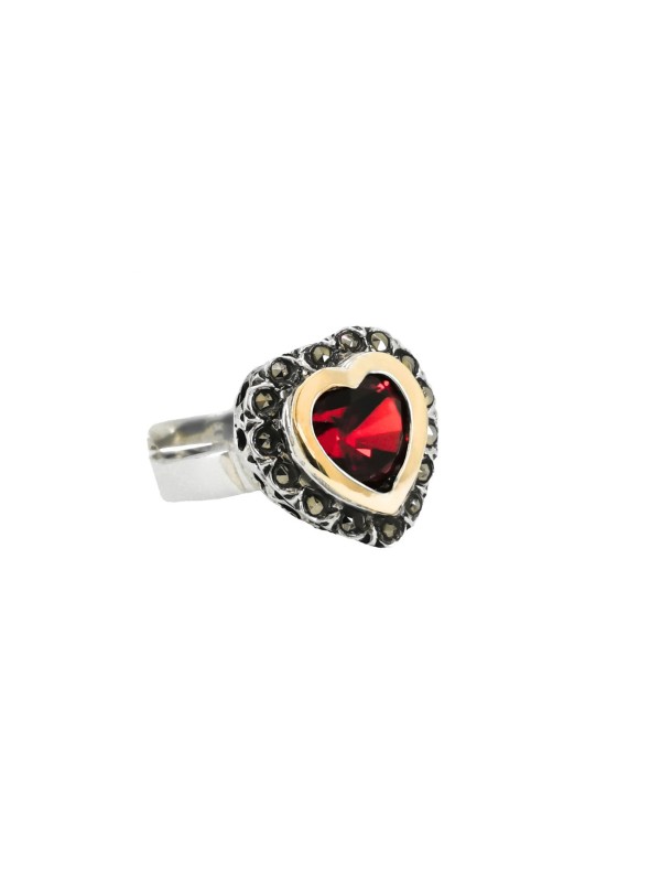 Inel Argint Marcasite - Iubire