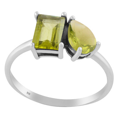 Inel argint peridot | DUO
