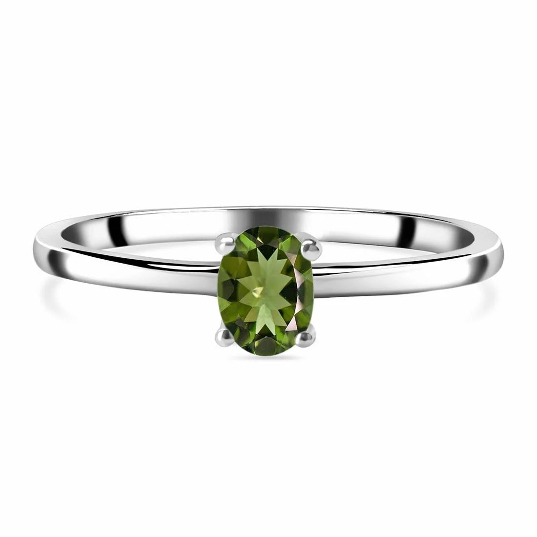 Inel moldavit argint 925 | Clasic