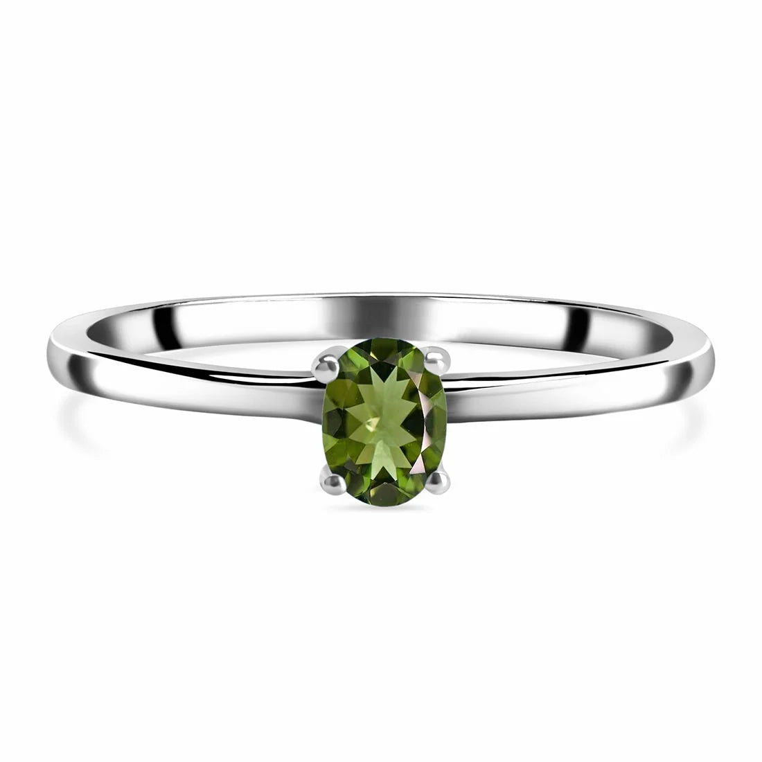 Inel moldavit argint 925 | Clasic S
