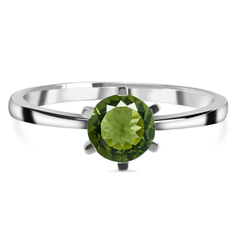 Inel moldavit din argint Round 6 mm