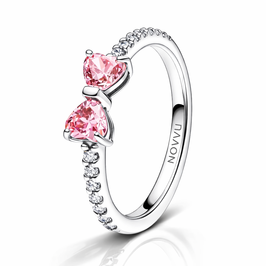 Inel Pink Bow cu Argint - 48