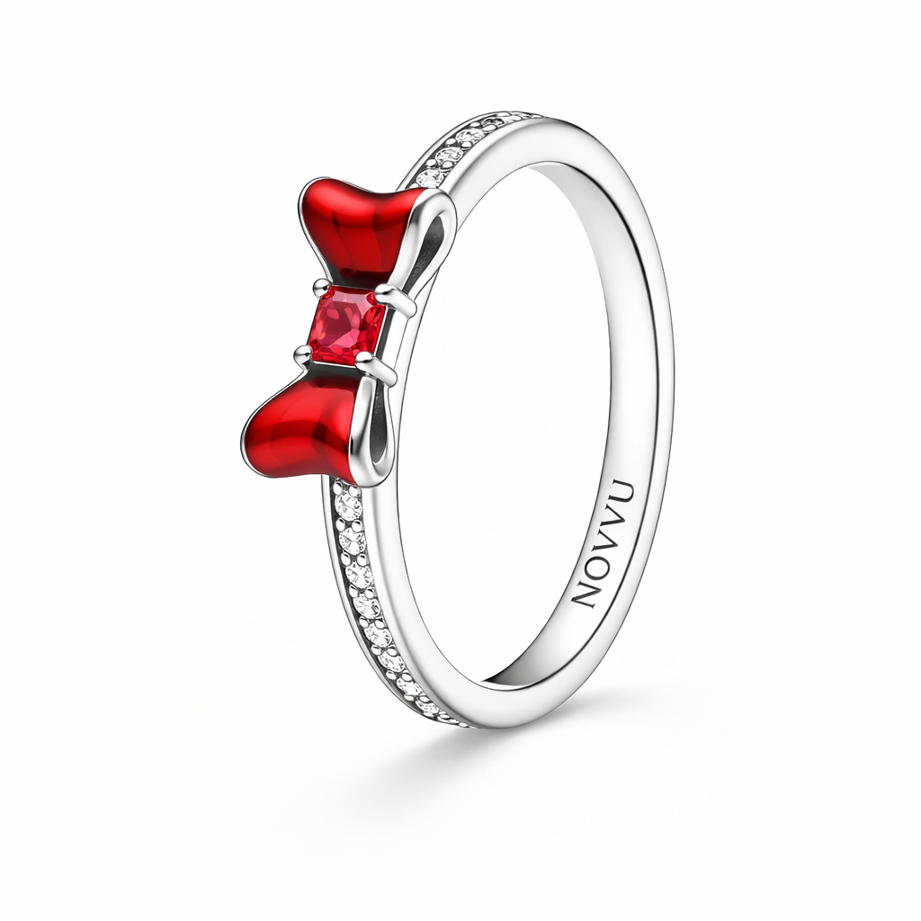 Inel Red Bow Cu Argint - 48