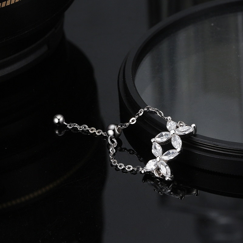 Inel reglabil argint 925, JW1804, model cu zirconiu, placat cu rodiu - poza 4