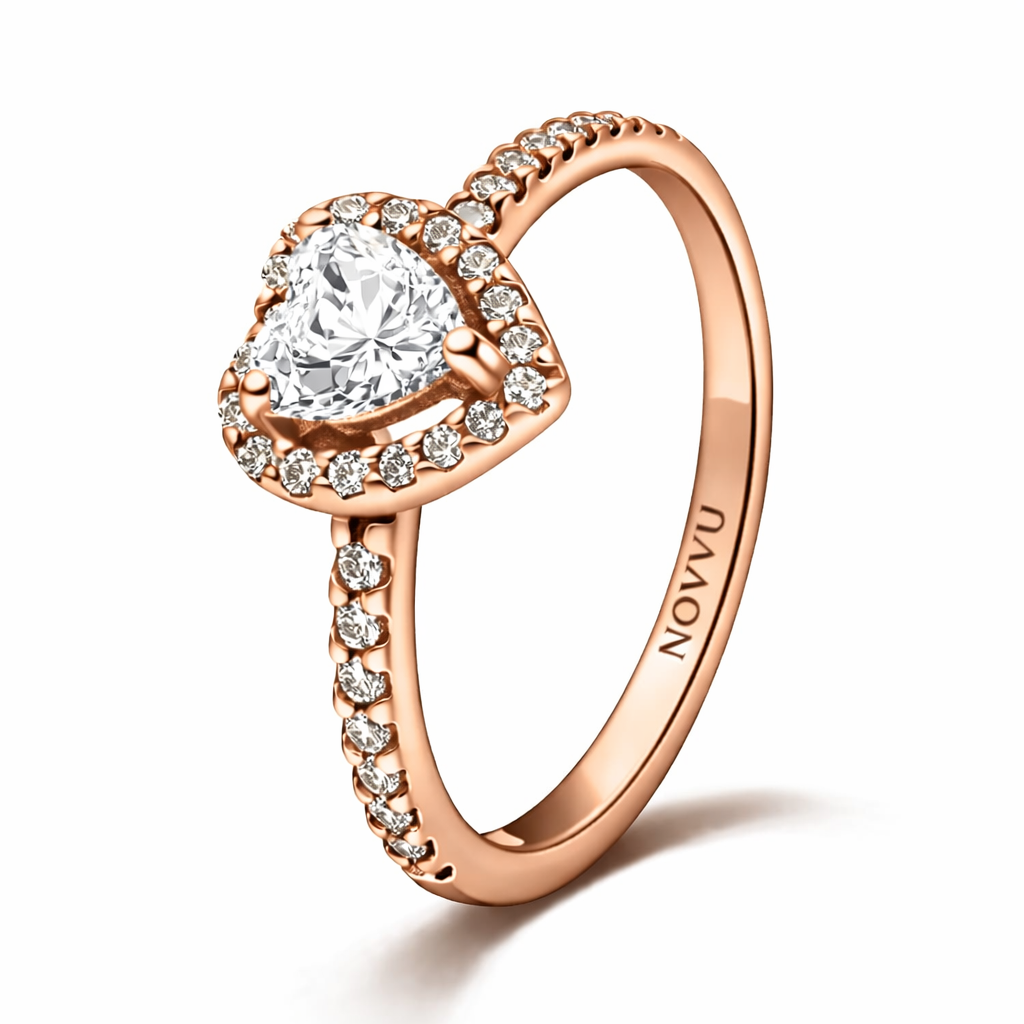 Inel White Heart Rose cu Argint - 48