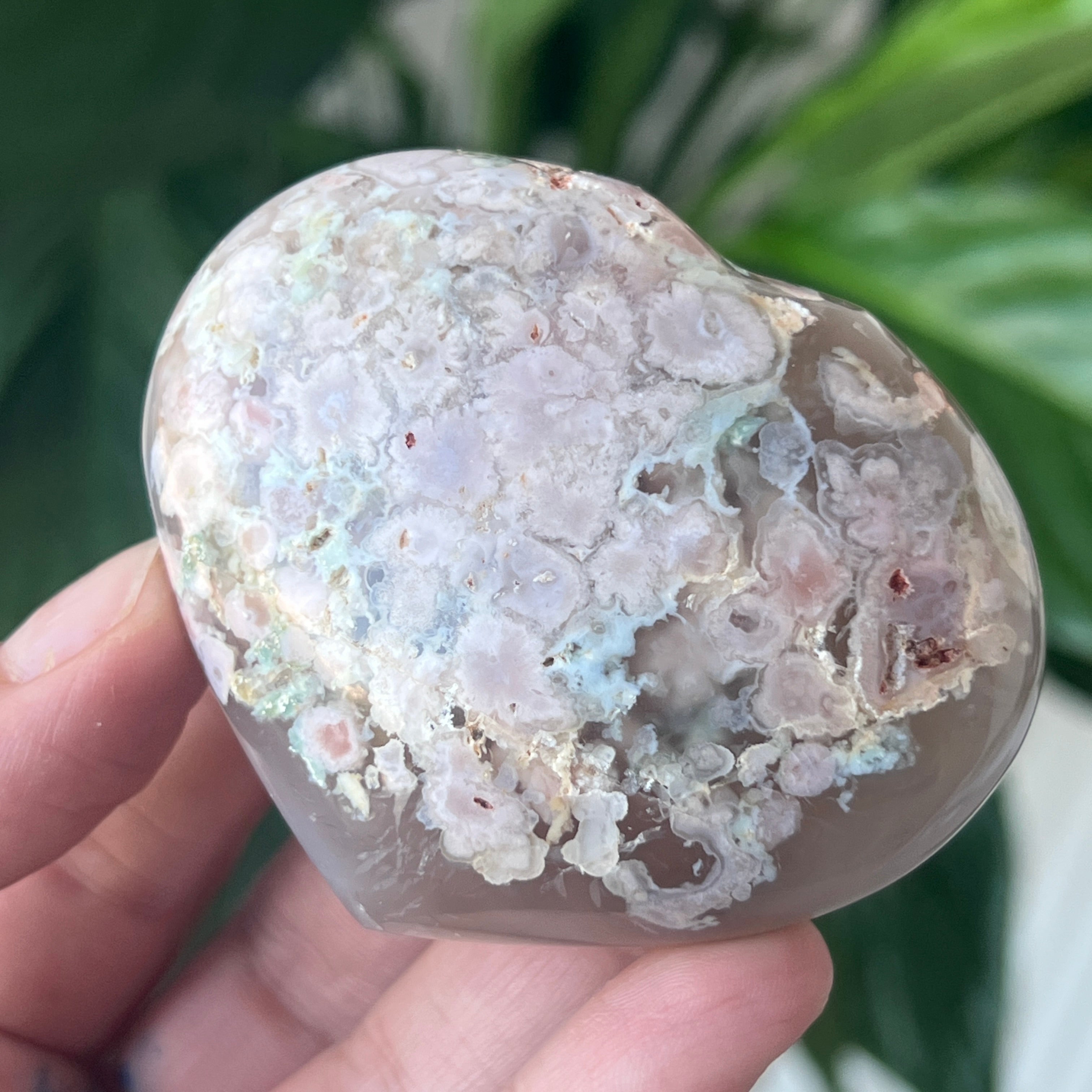 Inima agat coral floare | Model 10