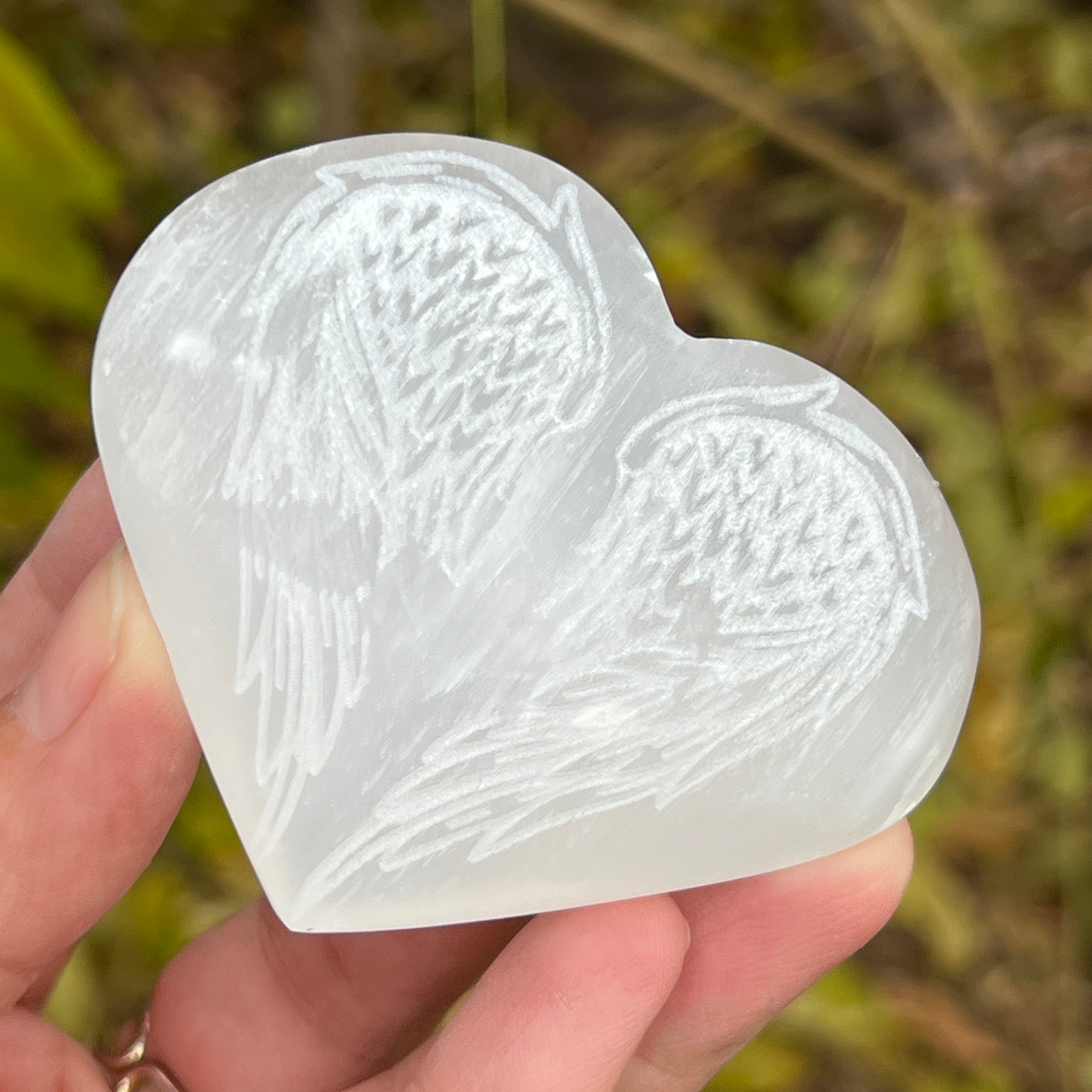 Inima selenit 6 cm wings