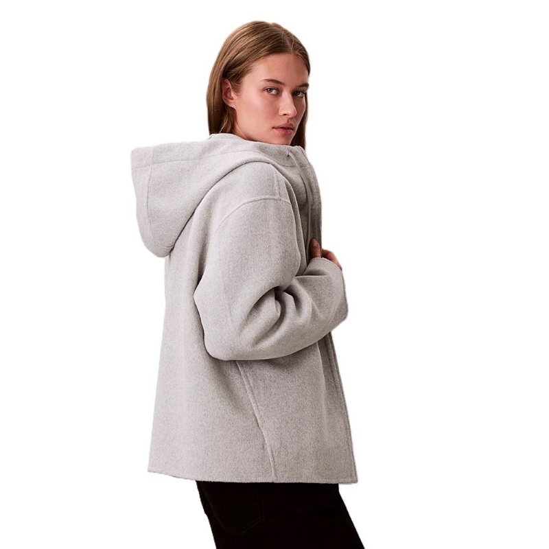 Jacheta Calvin Klein DBL FACE WOOL JACKET W/ HOOD - poza 2