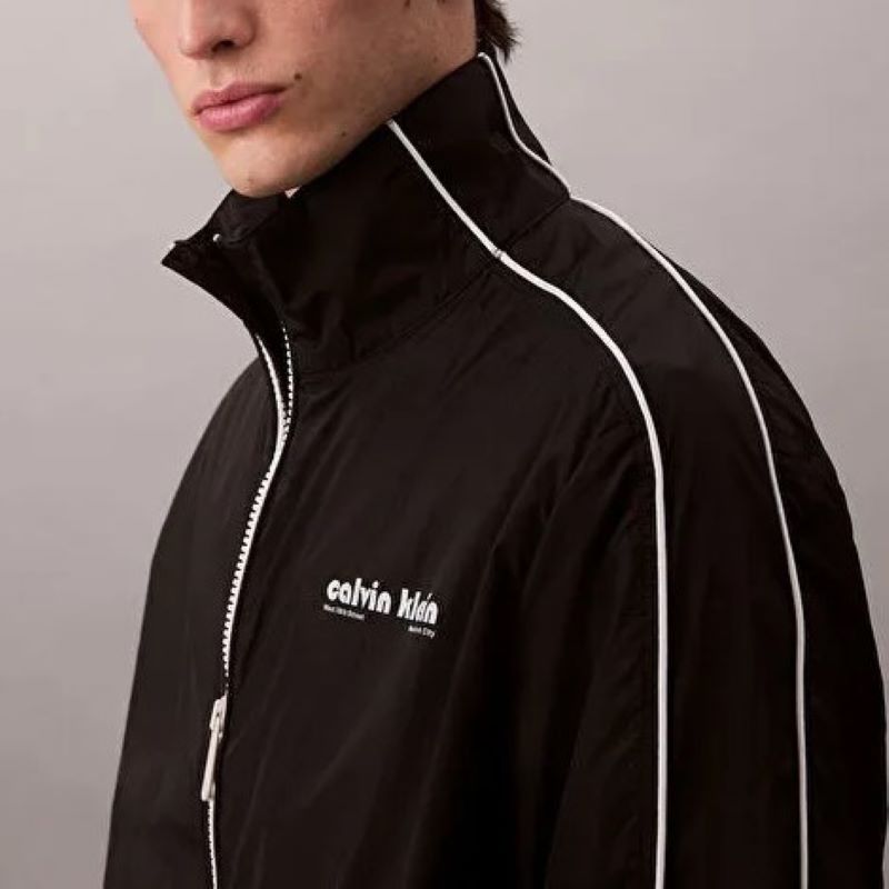 Jacheta Calvin Klein LS CRNKL STND CLLR T - poza 3