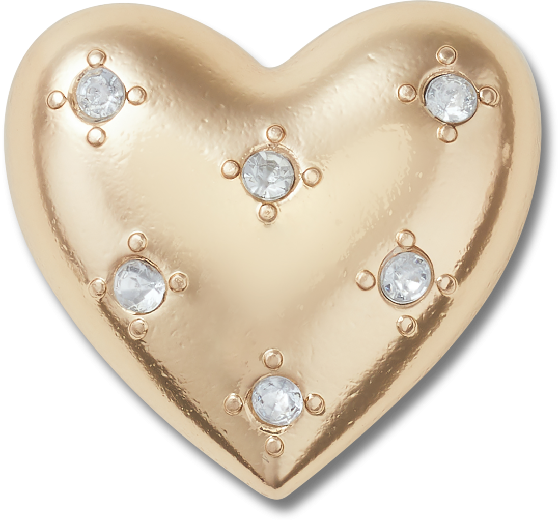 Jibbitz Crocs Gold Encrusted Heart