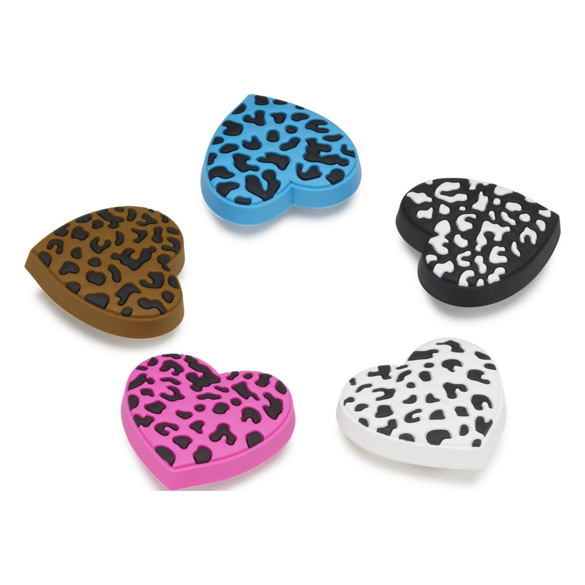 Jibbitz Crocs Leopard Animal Print Heart 5 Pack - poza 2