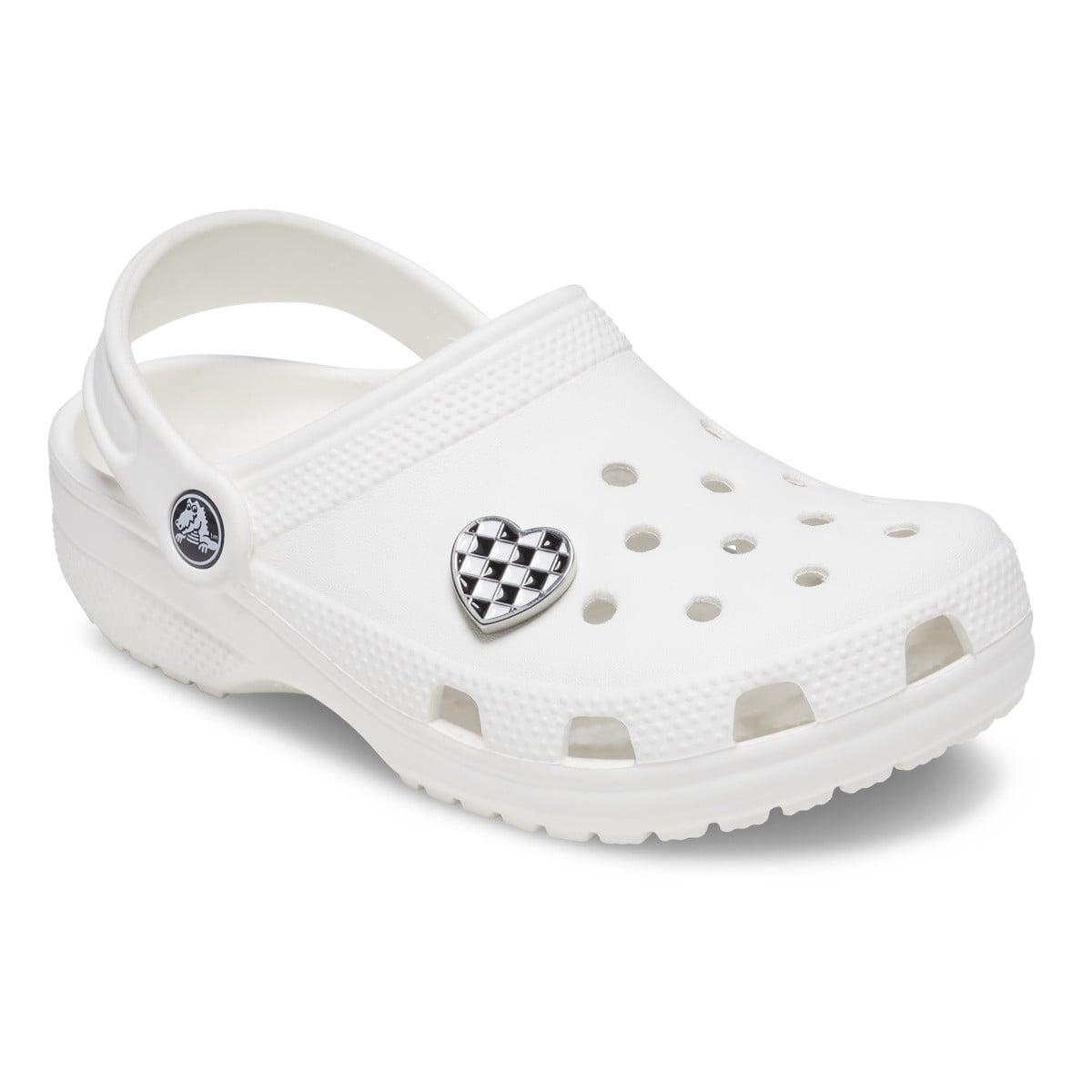 Jibbitz Crocs Silver Checkerboard Heart - poza 2