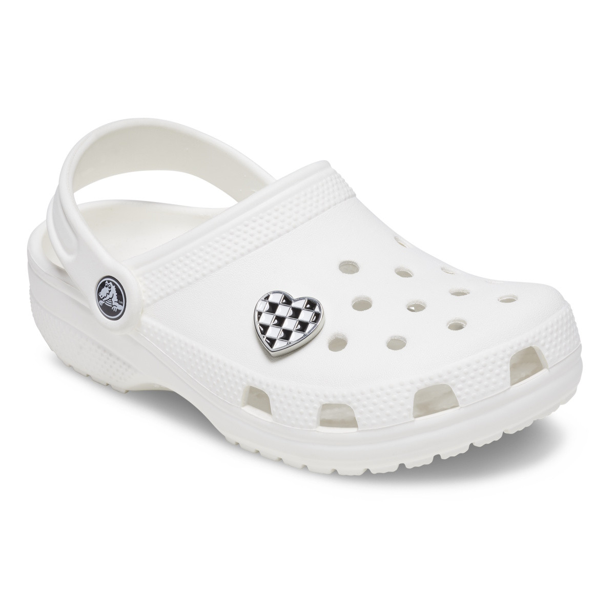 Jibbitz Crocs Silver Checkerboard Heart - poza 2