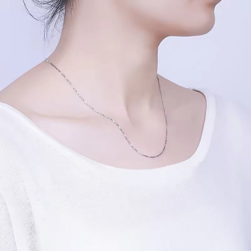 Lantisor argint 925, JW1397, placat cu rodiu - poza 2